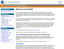 Tablet Screenshot of pds.jpl.nasa.gov