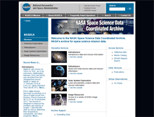 Tablet Screenshot of nssdc.gsfc.nasa.gov