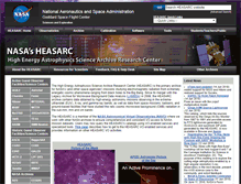 Tablet Screenshot of heasarc.gsfc.nasa.gov
