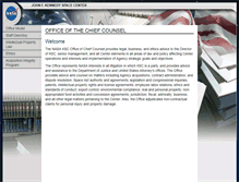 Tablet Screenshot of chiefcounsel.ksc.nasa.gov