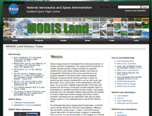 Tablet Screenshot of modis-land.gsfc.nasa.gov