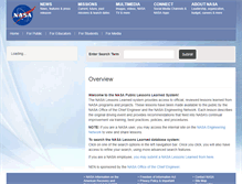 Tablet Screenshot of llis.nasa.gov